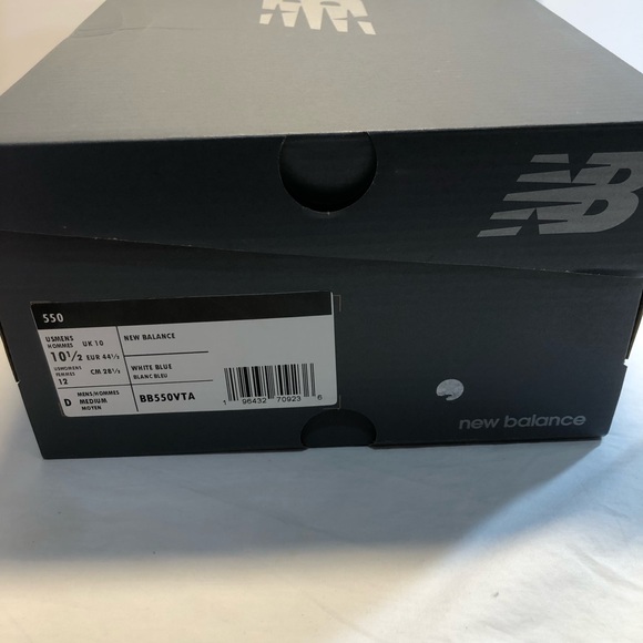 New Balance 550 Men’s 10.5 White Blue NWT OG Box - Picture 11 of 11